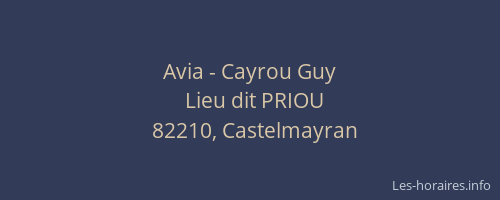 Avia - Cayrou Guy