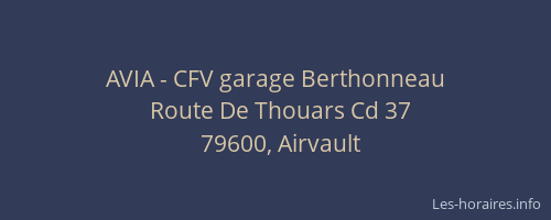 AVIA - CFV garage Berthonneau