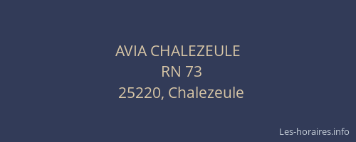 AVIA CHALEZEULE