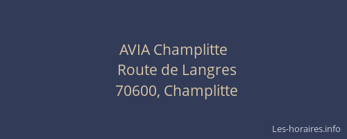 AVIA Champlitte