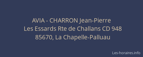 AVIA - CHARRON Jean-Pierre