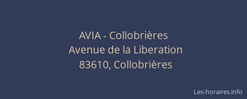 AVIA - Collobrières