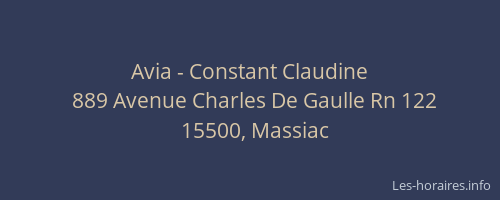 Avia - Constant Claudine
