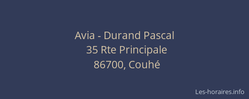 Avia - Durand Pascal