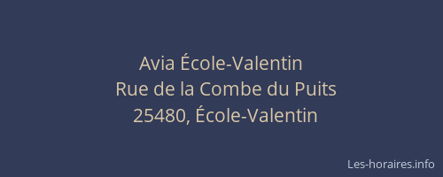 Avia École-Valentin