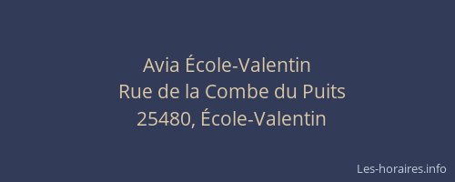 Avia &Eacute;cole-Valentin