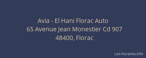 Avia - El Hani Florac Auto