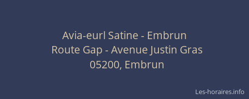Avia-eurl Satine - Embrun