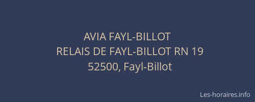 AVIA FAYL-BILLOT