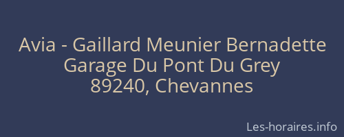 Avia - Gaillard Meunier Bernadette