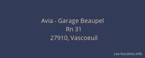 Avia - Garage Beaupel