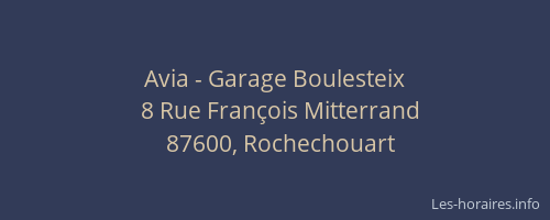 Avia - Garage Boulesteix