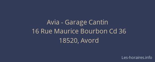 Avia - Garage Cantin