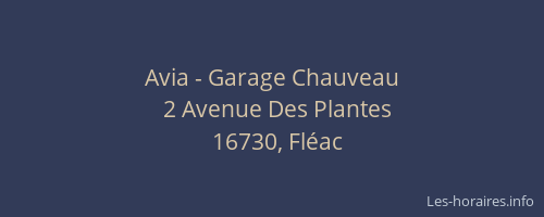 Avia - Garage Chauveau