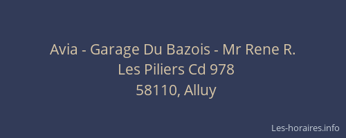 Avia - Garage Du Bazois - Mr Rene R.
