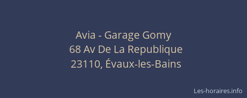 Avia - Garage Gomy