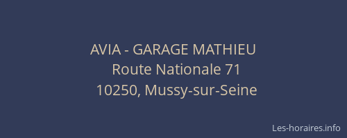 AVIA - GARAGE MATHIEU