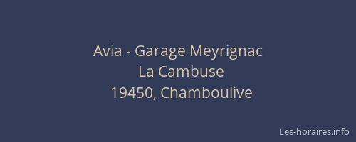 Avia - Garage Meyrignac