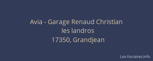 Avia - Garage Renaud Christian