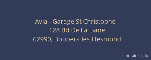 Avia - Garage St Christophe