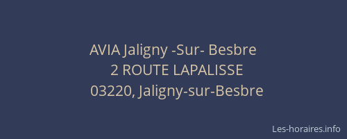 AVIA Jaligny -Sur- Besbre