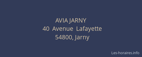 AVIA JARNY