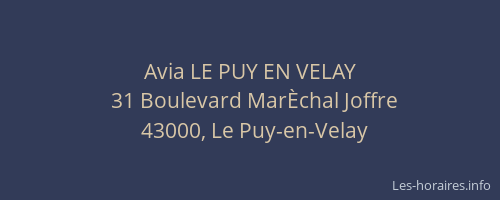 Avia LE PUY EN VELAY