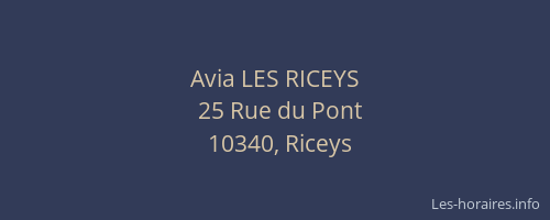 Avia LES RICEYS