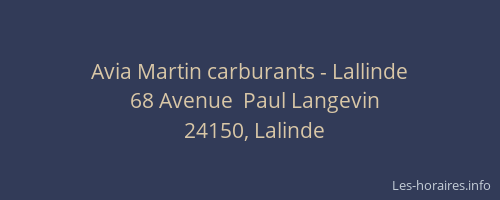 Avia Martin carburants - Lallinde