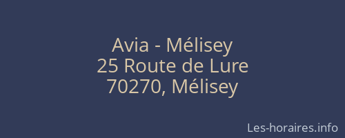 Avia - Mélisey