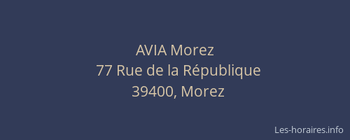 AVIA Morez