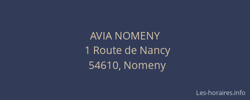 AVIA NOMENY