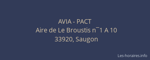 AVIA - PACT