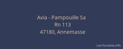 Avia - Pampouille Sa