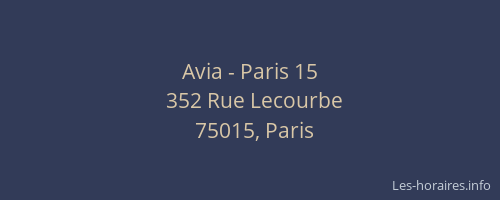 Avia - Paris 15