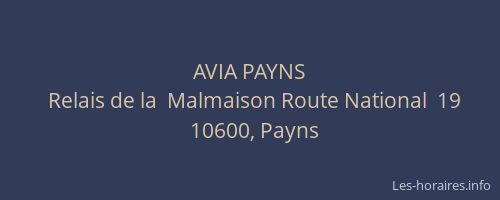 AVIA PAYNS