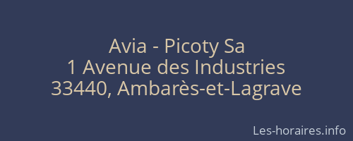 Avia - Picoty Sa
