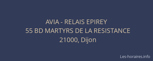 AVIA - RELAIS EPIREY