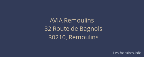 AVIA Remoulins