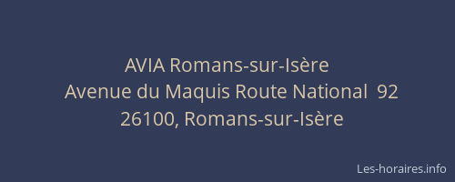 AVIA Romans-sur-Isère