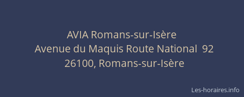 AVIA Romans-sur-Is&egrave;re