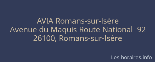 AVIA Romans-sur-Isère