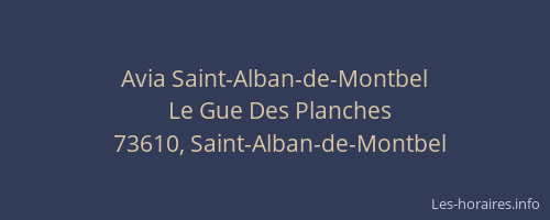 Avia Saint-Alban-de-Montbel