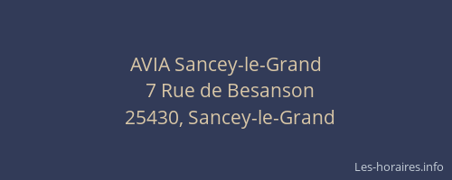 AVIA Sancey-le-Grand