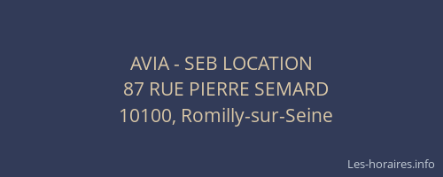 AVIA - SEB LOCATION