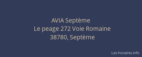 AVIA Sept&egrave;me