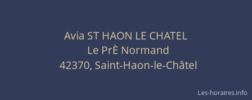 Avia ST HAON LE CHATEL