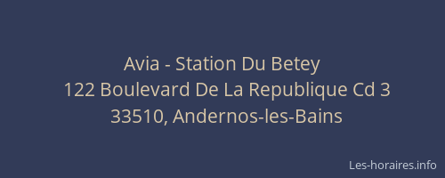 Avia - Station Du Betey