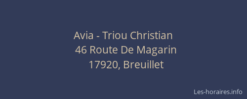 Avia - Triou Christian