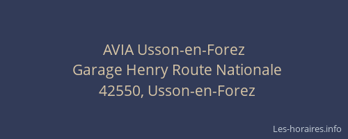 AVIA Usson-en-Forez